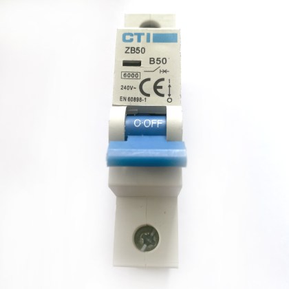 CTI ZB50 B50 50A 50 Amp MCB Circuit Breaker Type B